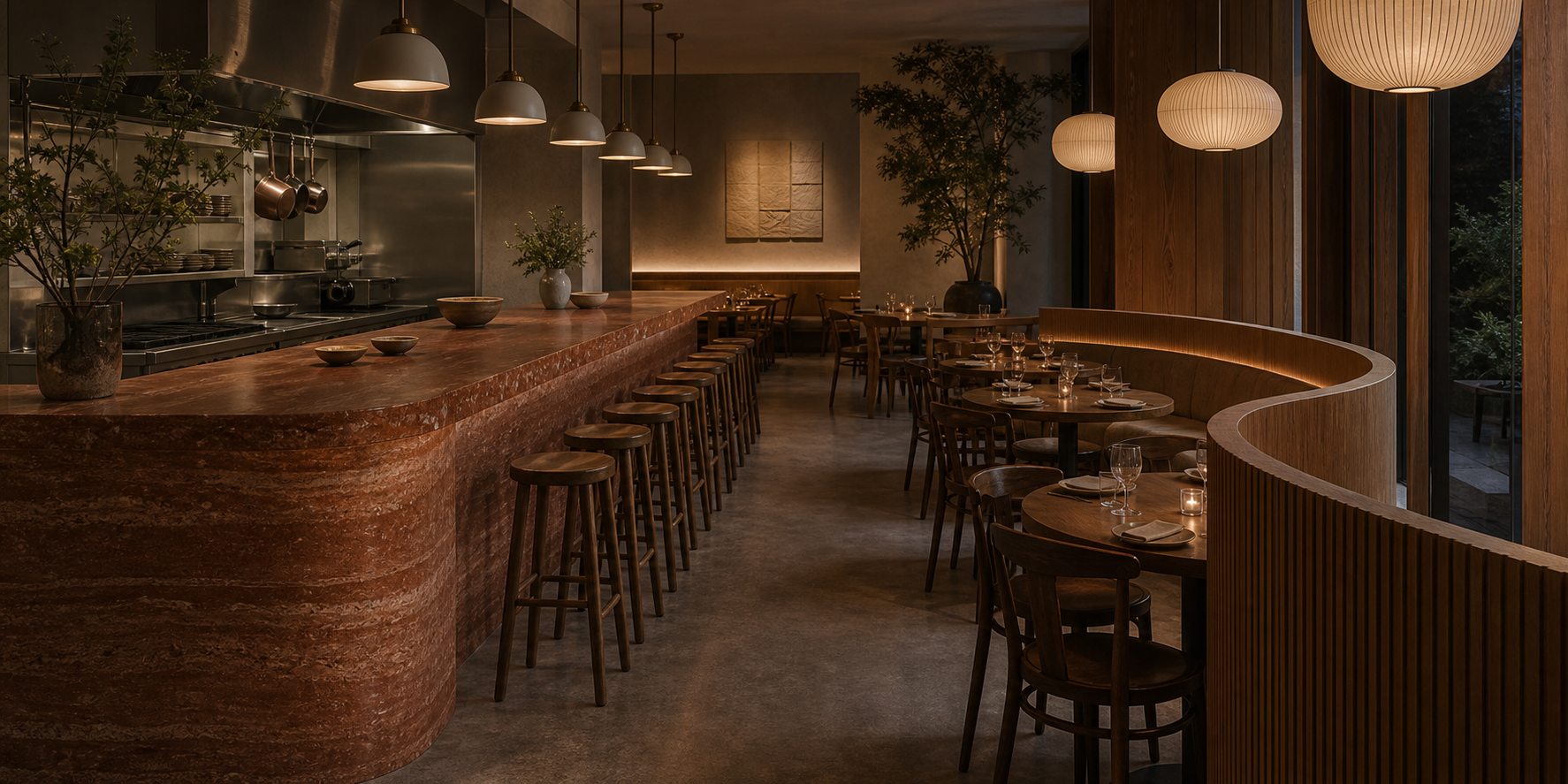 Caféer og restauranter